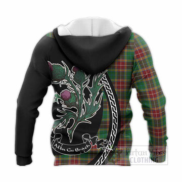 Baxter Family Crest Tartan Knitted Hoodie Alba Thistle Inspired