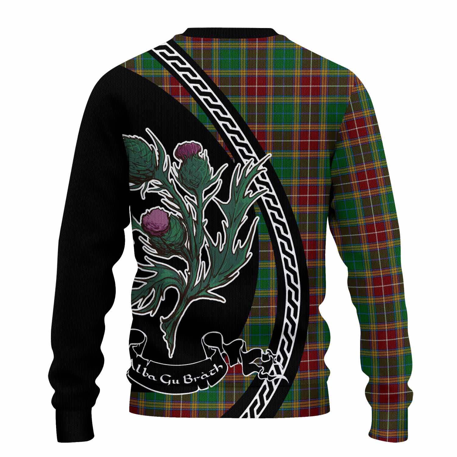 Baxter Family Crest Tartan Knitted Sweater Alba Thistle Inspired - Tartan Vibes Clothing