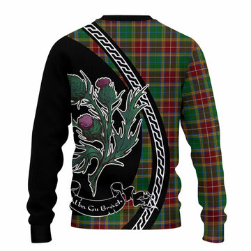 Baxter Family Crest Tartan Knitted Sweater Alba Thistle Inspired