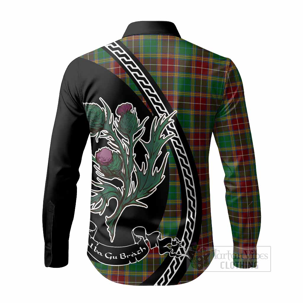Baxter Family Crest Tartan Long Sleeve Button Shirts Alba Thistle Inspired - Tartan Vibes Clothing