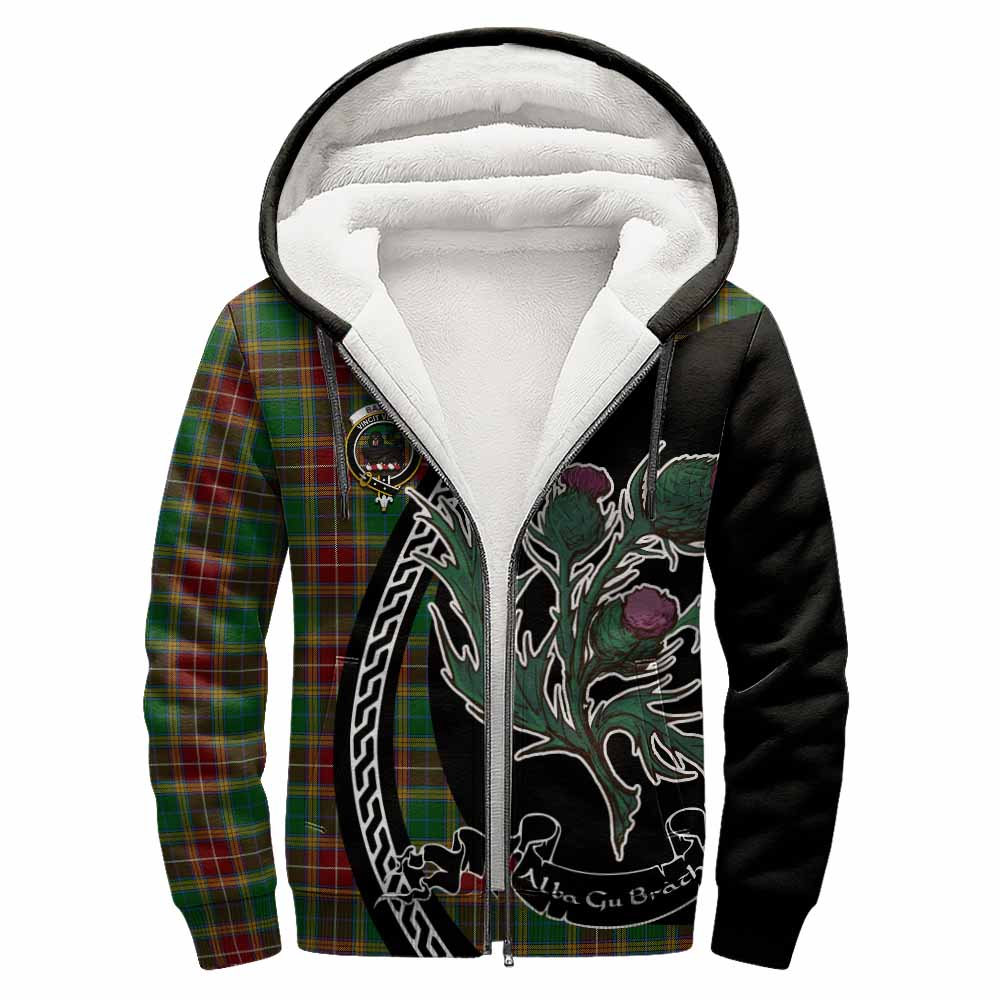 Baxter Family Crest Tartan Sherpa Hoodie Alba Thistle Inspired - Tartan Vibes Clothing