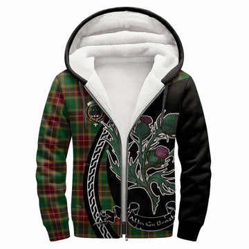 Baxter Family Crest Tartan Sherpa Hoodie Alba Thistle Inspired