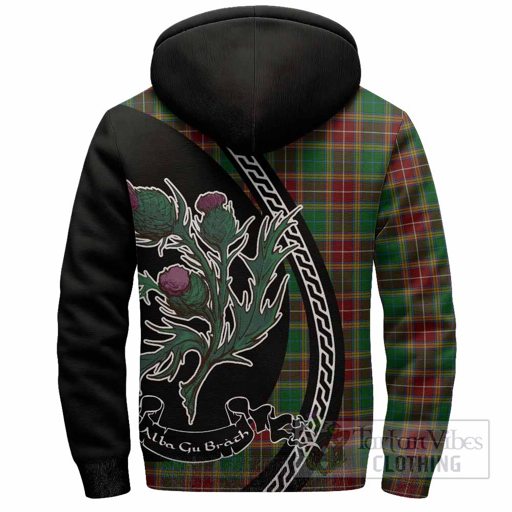 Baxter Family Crest Tartan Sherpa Hoodie Alba Thistle Inspired - Tartan Vibes Clothing