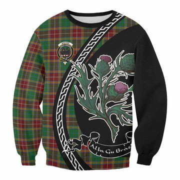 Baxter Family Crest Tartan Sweatshirt Alba Thistle Inspired