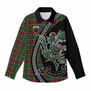 Baxter Family Crest Tartan Women Casual Shirt Alba Thistle Inspired - Tartan Vibes Clothing