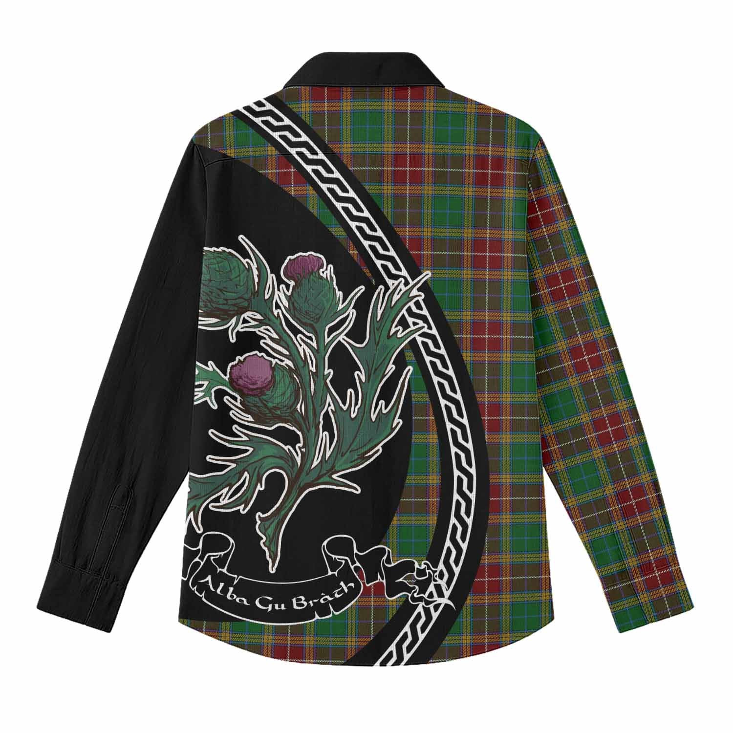 Baxter Family Crest Tartan Women Casual Shirt Alba Thistle Inspired - Tartan Vibes Clothing
