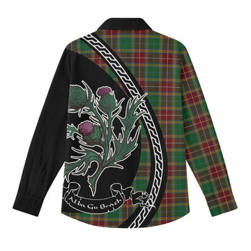 Baxter Family Crest Tartan Women Casual Shirt Alba Thistle Inspired - Tartan Vibes Clothing