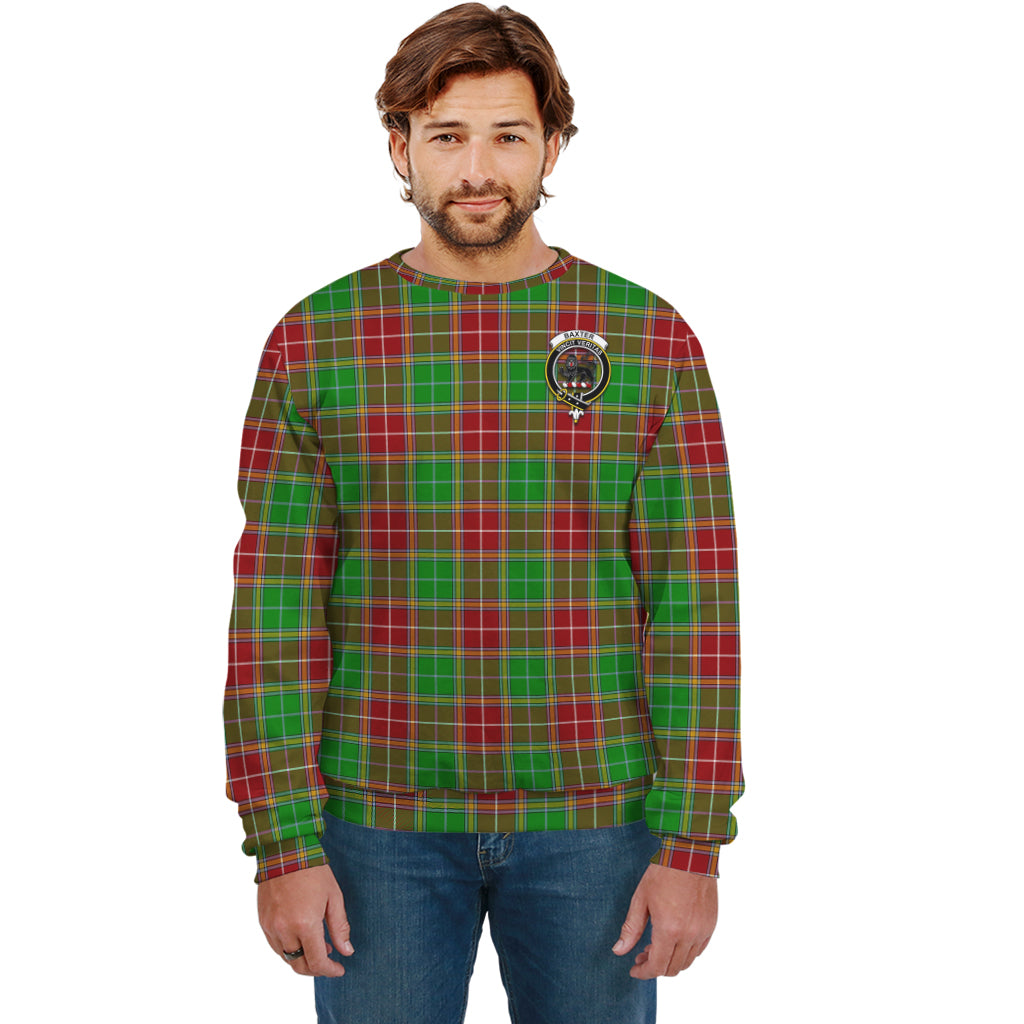 Baxter Modern Tartan Sweatshirt with Family Crest Unisex - Tartanvibesclothing
