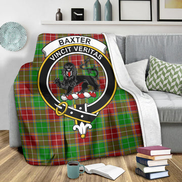 Baxter Modern Tartan Blanket with Family Crest