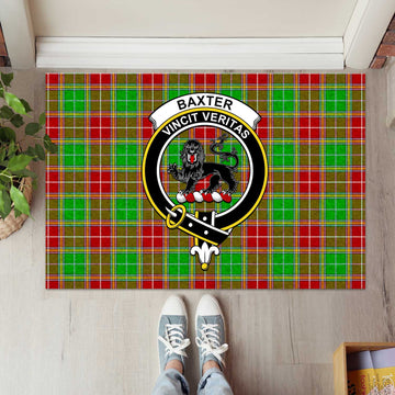 Baxter Modern Tartan Door Mat with Family Crest