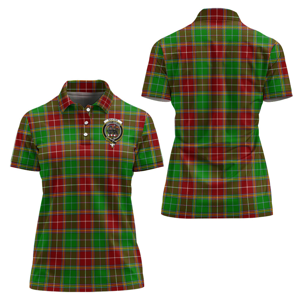 Baxter Modern Tartan Polo Shirt with Family Crest For Women Women - Tartanvibesclothing