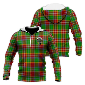 Baxter Modern Tartan Knitted Hoodie with Family Crest