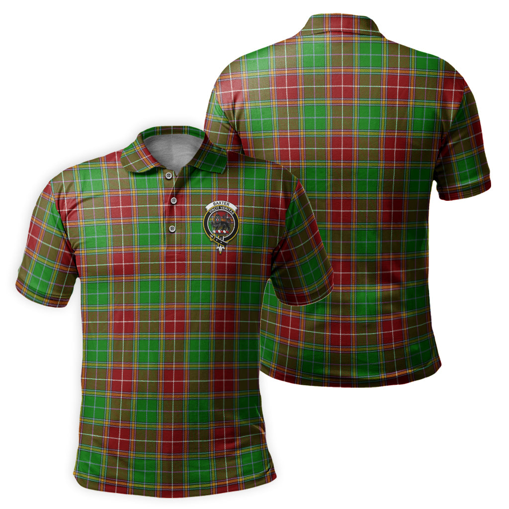 Baxter Modern Tartan Men's Polo Shirt with Family Crest - Tartanvibesclothing