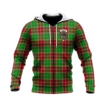 Baxter Modern Tartan Knitted Hoodie with Family Crest