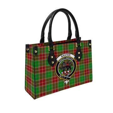 Baxter Modern Tartan Leather Bag with Family Crest
