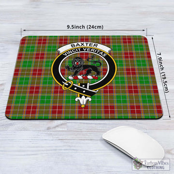 Baxter Modern Tartan Mouse Pad with Family Crest