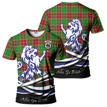 Baxter Modern Tartan T-Shirt with Alba Gu Brath Regal Lion Emblem