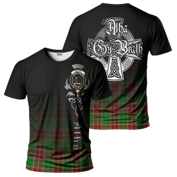 Baxter Modern Tartan T-Shirt Featuring Alba Gu Brath Family Crest Celtic Inspired