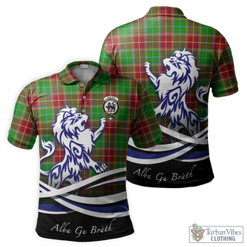 Baxter Modern Tartan Polo Shirt with Alba Gu Brath Regal Lion Emblem
