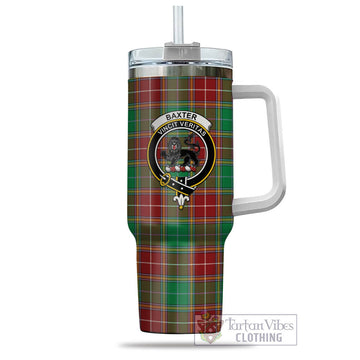 Baxter Modern Tartan and Family Crest Tumbler with Handle