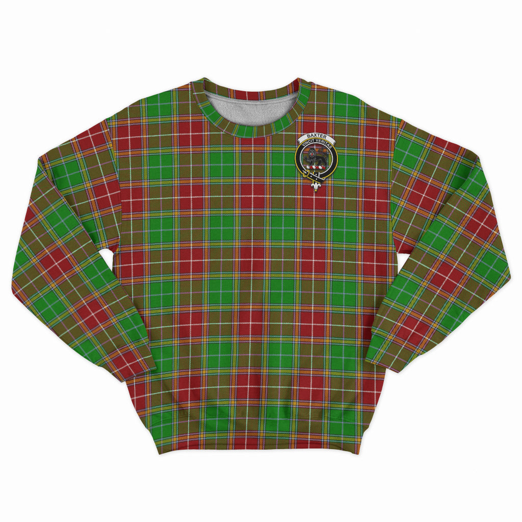 Baxter Modern Tartan Sweatshirt with Family Crest - Tartanvibesclothing