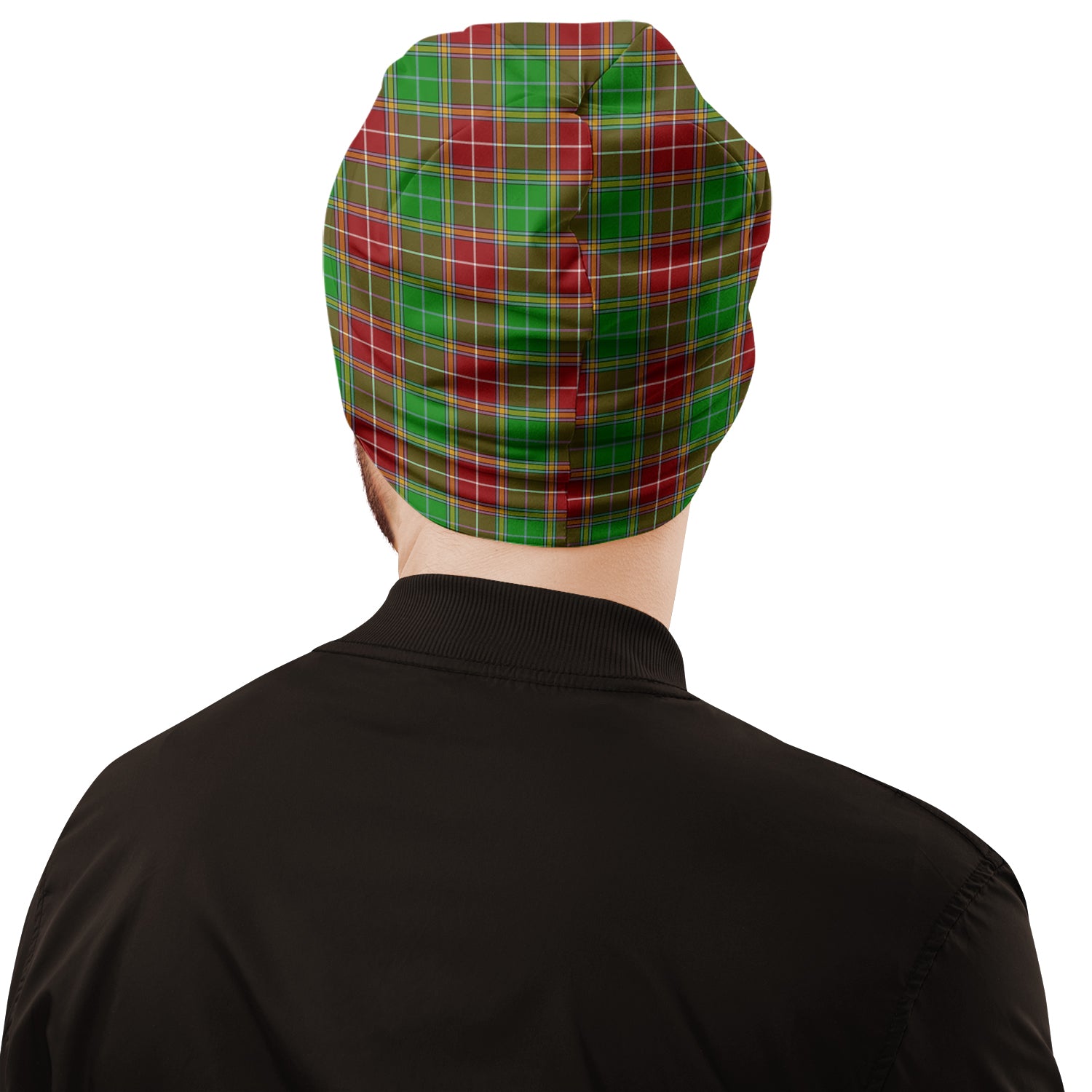 Baxter Modern Tartan Beanies Hat with Family Crest - Tartanvibesclothing