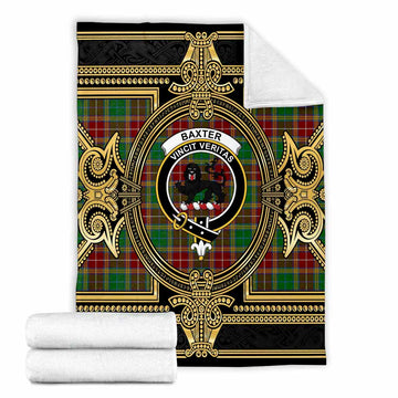 Baxter Scottish Tartan Crest Blanket Royal Stylized X-Large 59 x 79 inches 150 x 200 cm - Tartan Vibes Clothing
