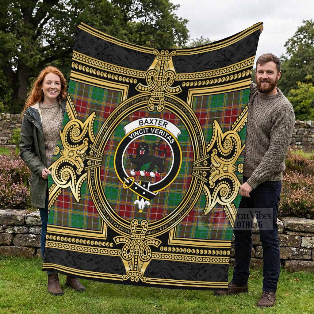 Baxter Scottish Tartan Crest Blanket Royal Stylized - Tartan Vibes Clothing