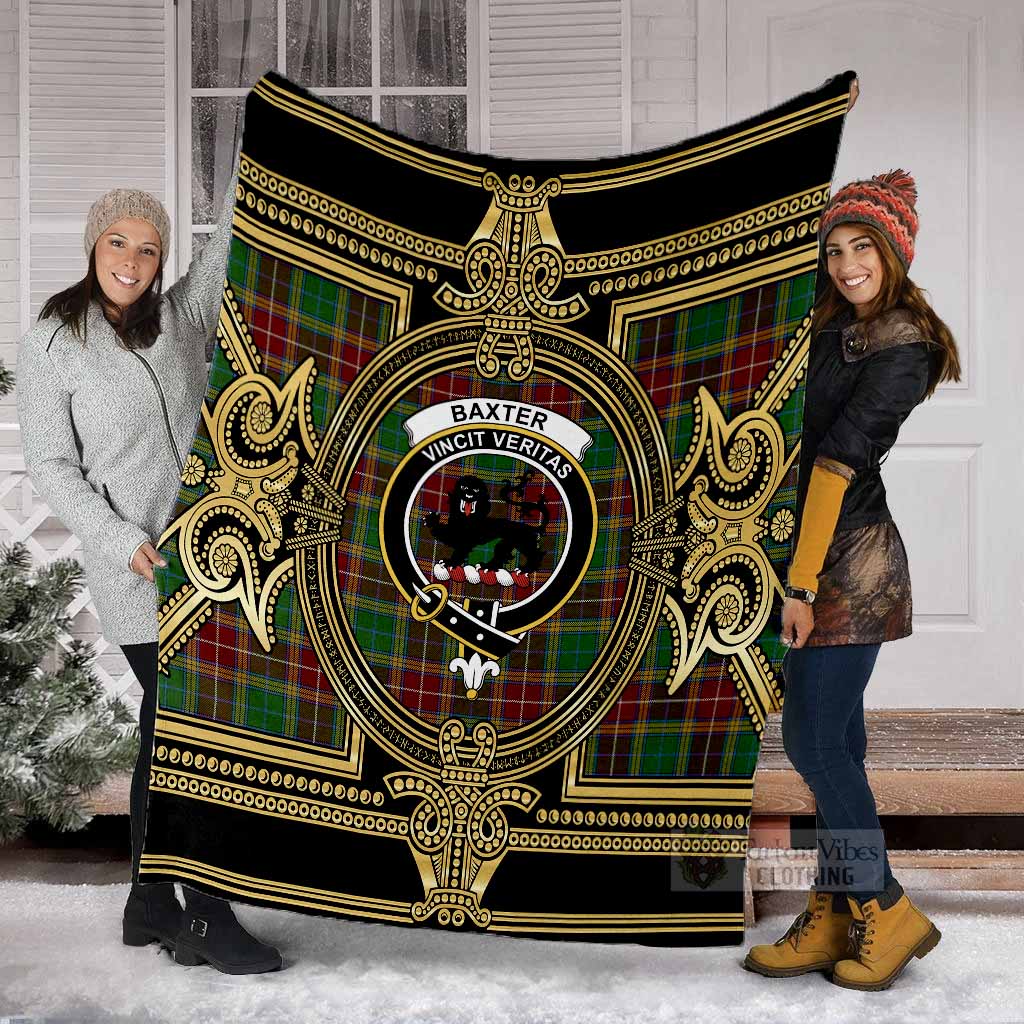 Baxter Scottish Tartan Crest Blanket Royal Stylized - Tartan Vibes Clothing