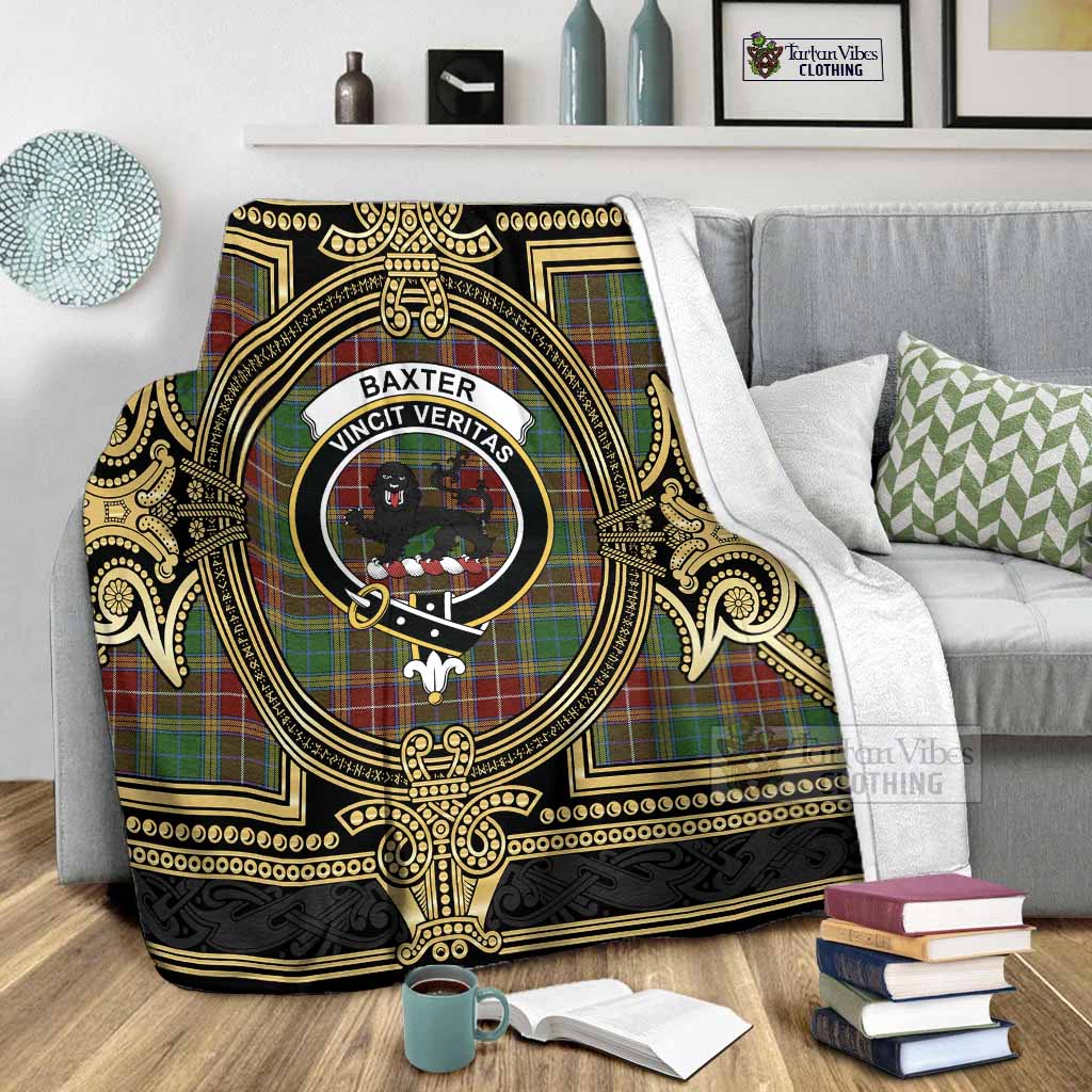 Baxter Scottish Tartan Crest Blanket Royal Stylized - Tartan Vibes Clothing