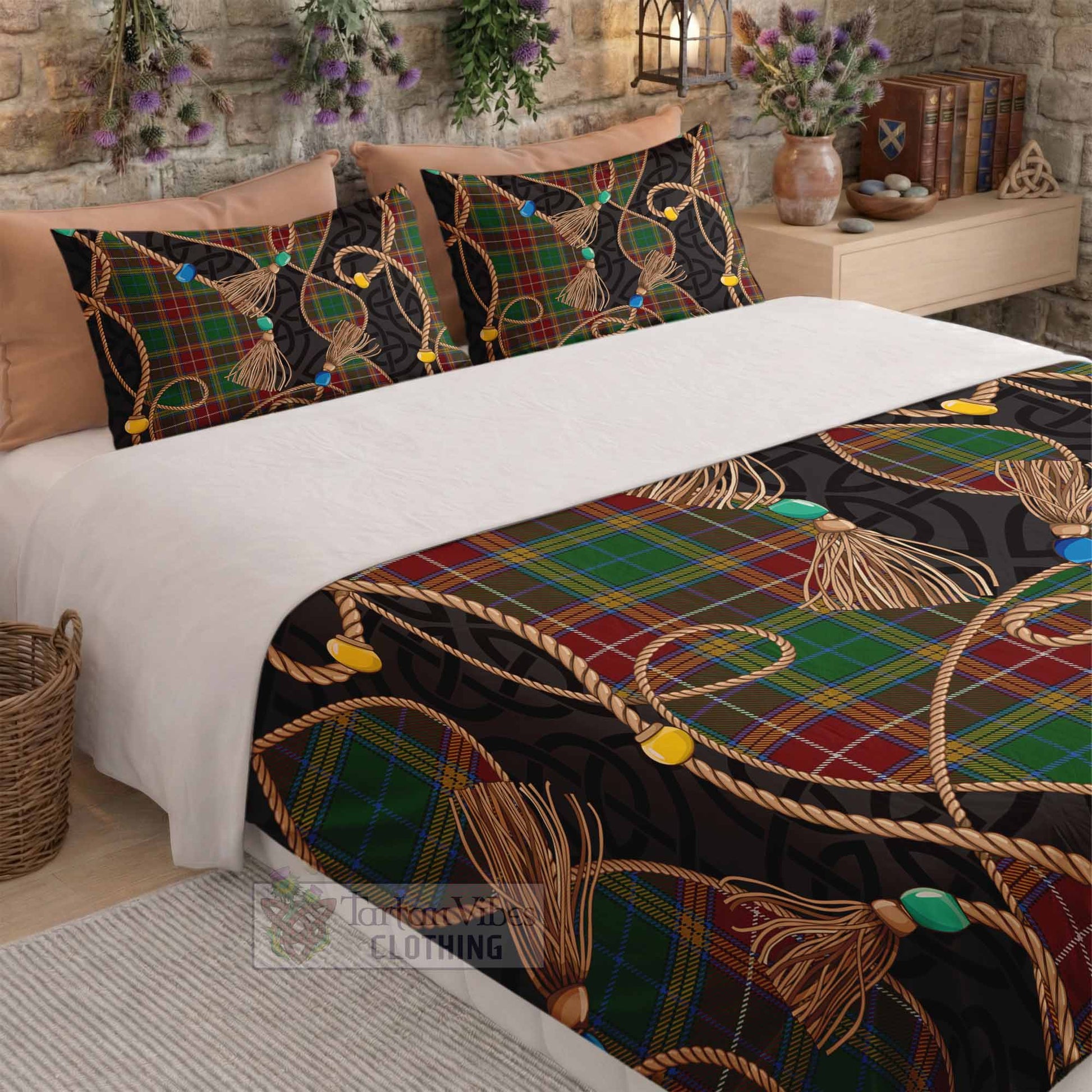 Baxter Scottish Tartan Twisted Ropes Stylized Bedding Set - Tartan Vibes Clothing