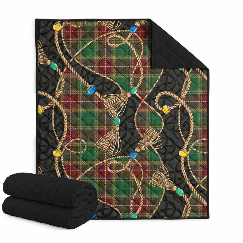 Baxter Scottish Tartan Twisted Ropes Stylized Premium Quilt Super King Quilt 91" x 110" - Tartan Vibes Clothing