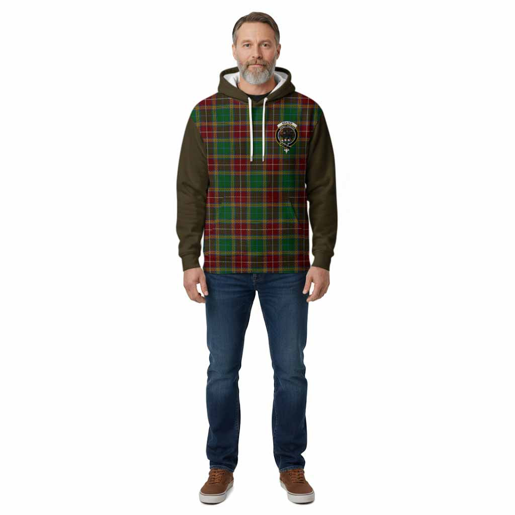 Baxter Tartan Accent Cotton Hoodie with Family Crest
