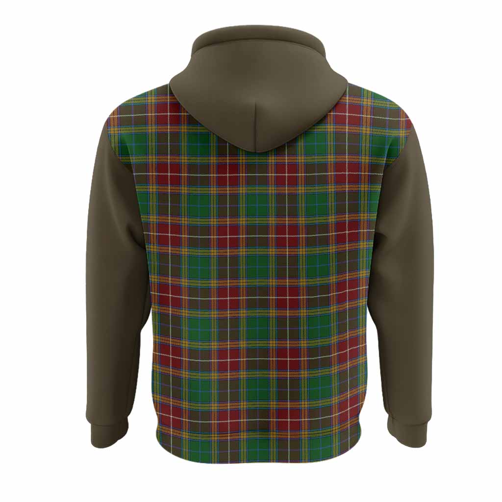 Baxter Tartan Accent Hoodie with Family Crest
