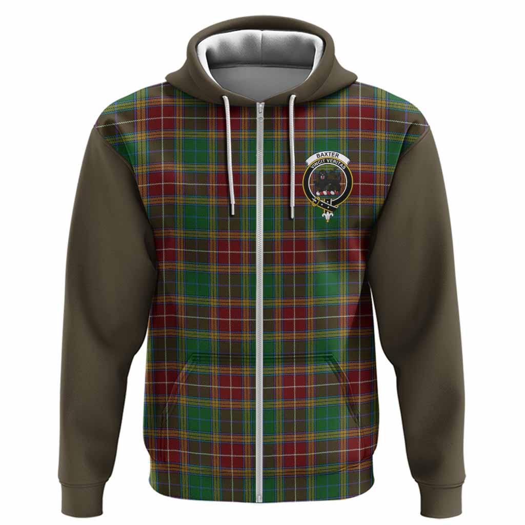Baxter Tartan Accent Hoodie with Family Crest