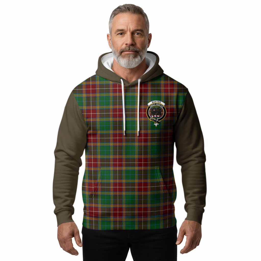 Baxter Tartan Accent Hoodie with Family Crest