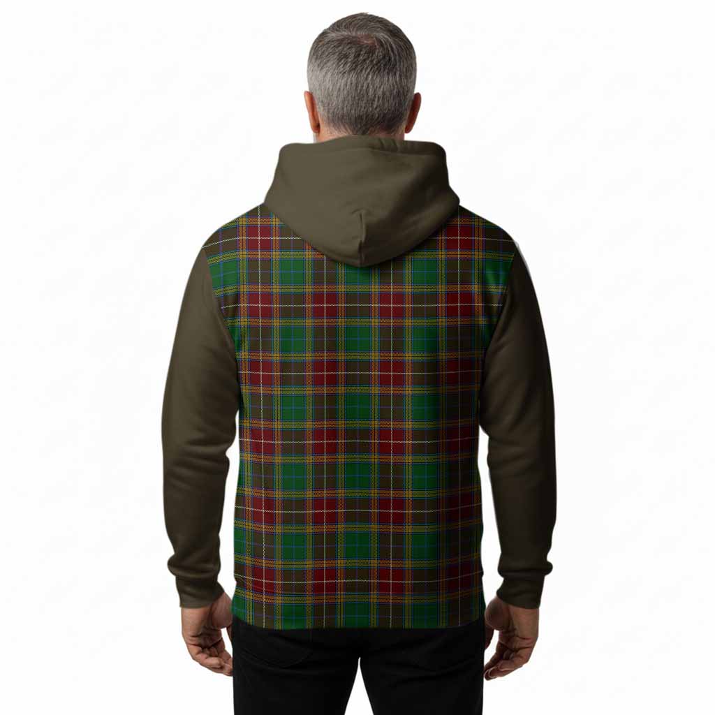 Baxter Tartan Accent Hoodie with Family Crest