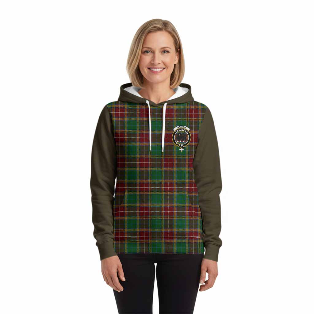 Baxter Tartan Accent Hoodie with Family Crest