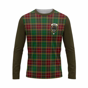 Baxter Tartan Accent Long Sleeve T-Shirt with Family Crest