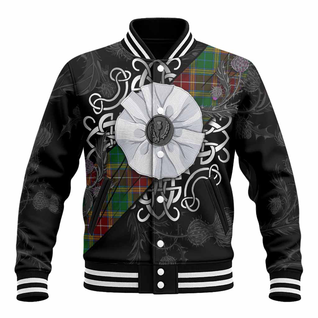 Baxter Tartan Baseball Jacket Jacobite White Rose Unisex - Tartan Vibes Clothing