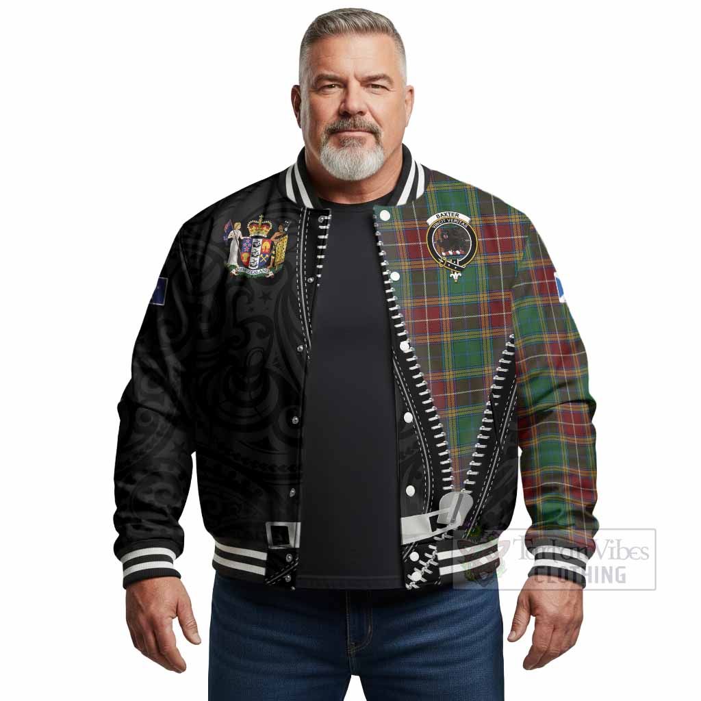 Baxter Tartan Baseball Jacket New Zealand Pattern Unique Zipper Stylized