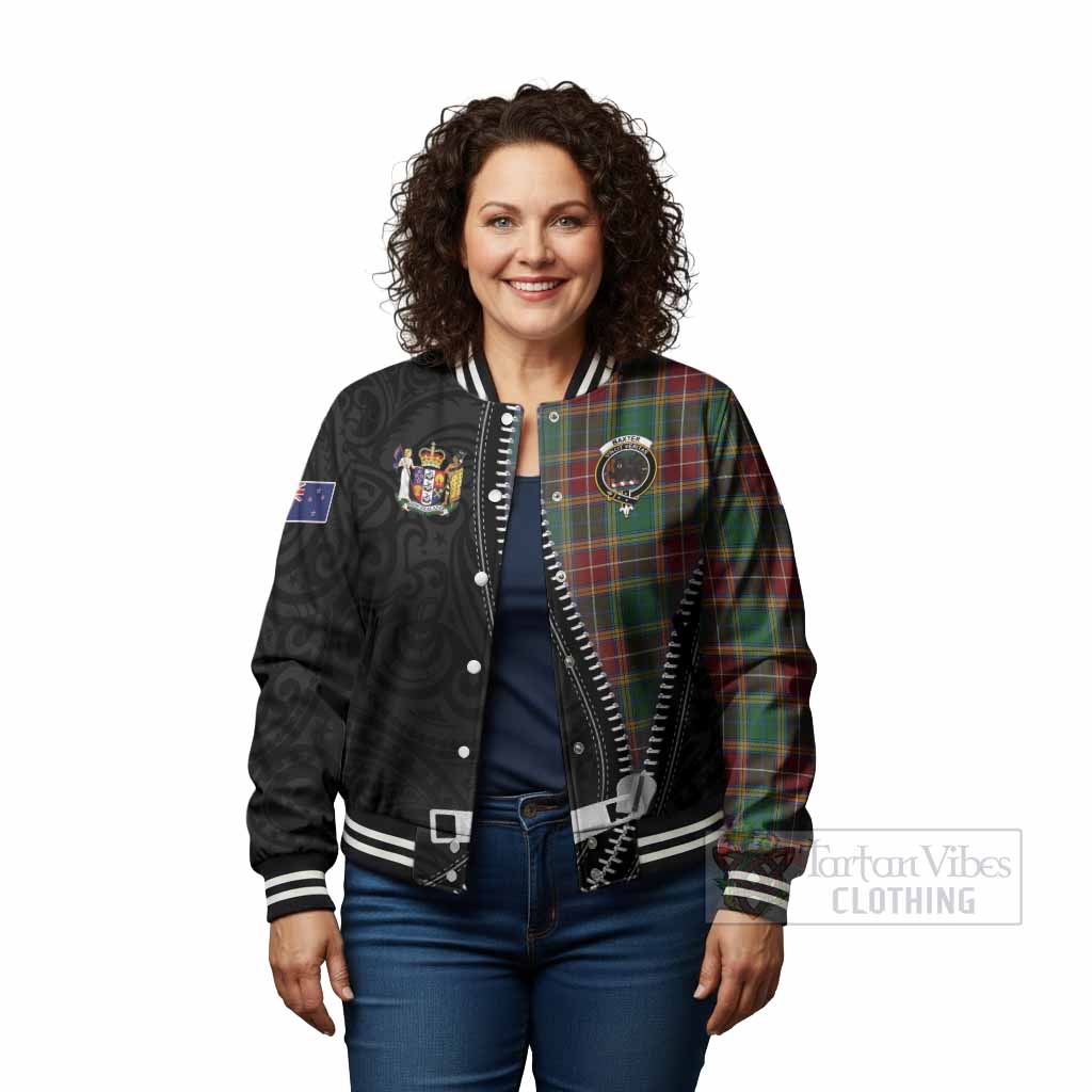 Baxter Tartan Baseball Jacket New Zealand Pattern Unique Zipper Stylized