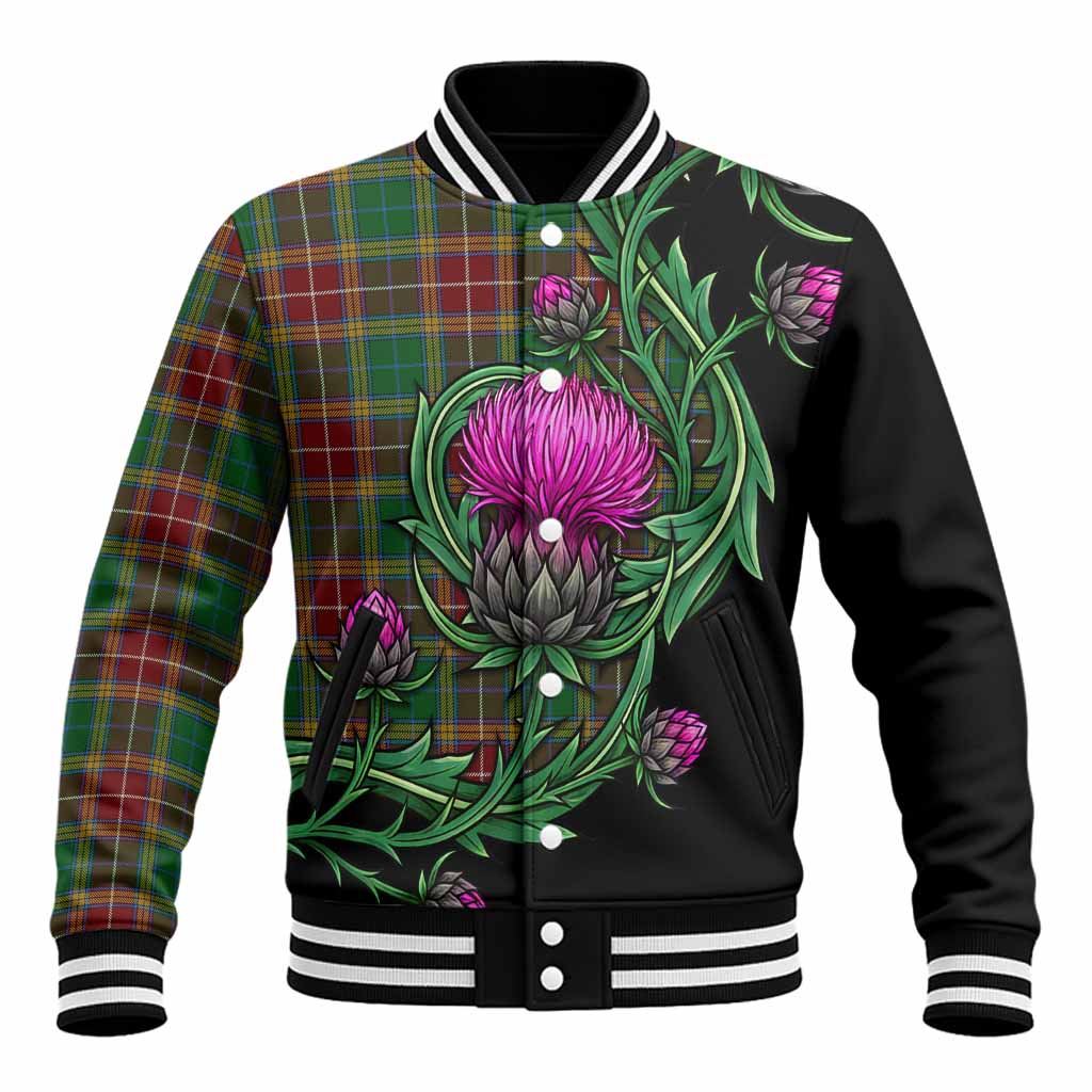 Baxter Tartan Baseball Jacket Resilient Scottish Thistle Unisex - Tartan Vibes Clothing