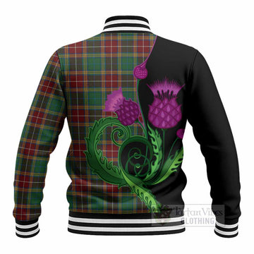 Baxter Tartan Baseball Jacket Traditional Scottish Thistle