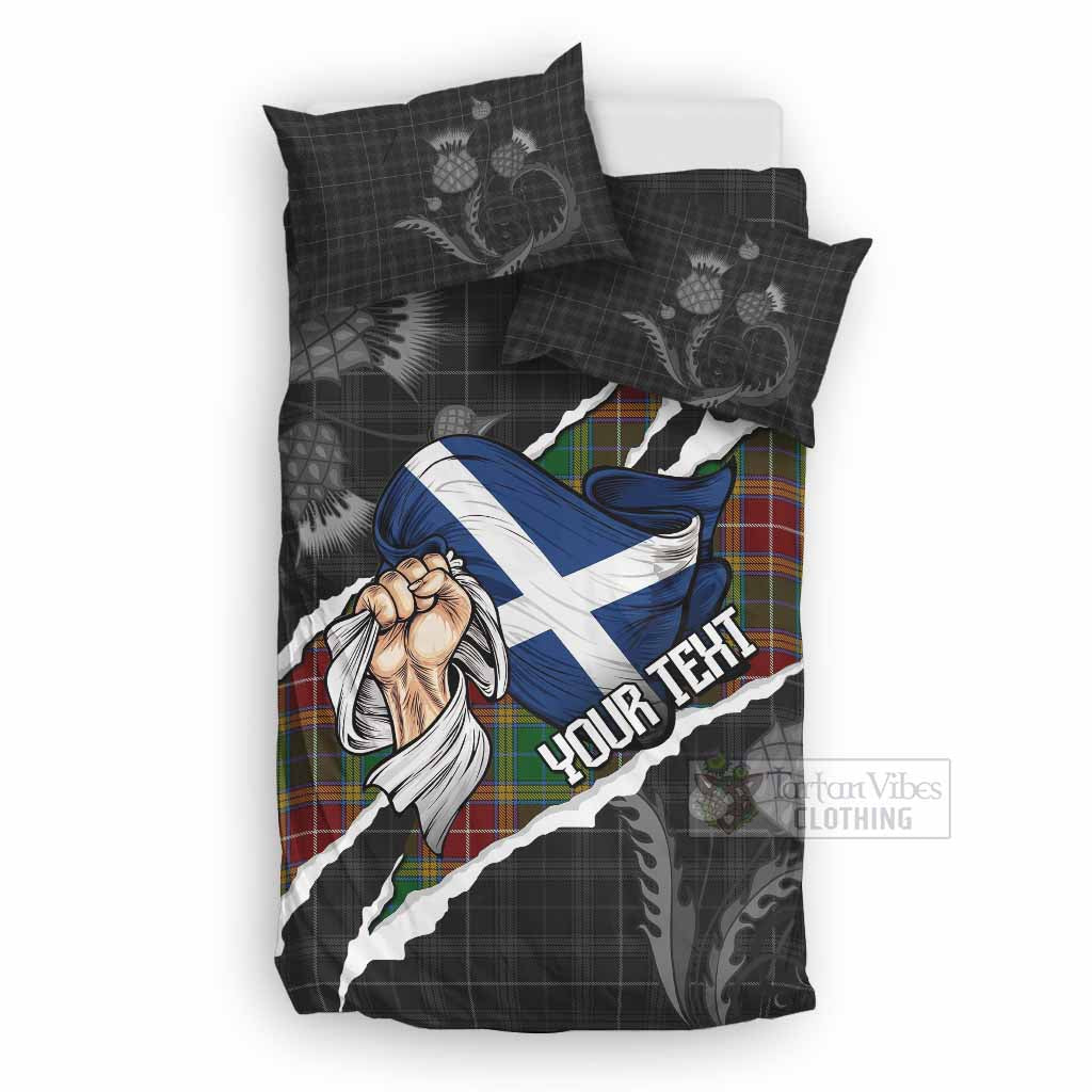 Baxter Tartan Bedding Set Hands with Scotland National Flags UK Bedding Set UK Double 79*79 inch - Tartan Vibes Clothing