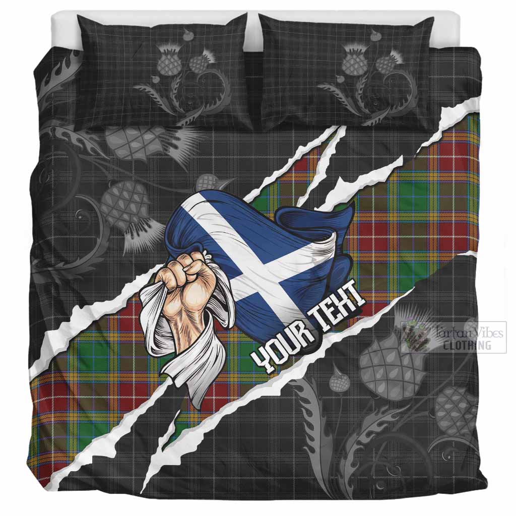 Baxter Tartan Bedding Set Hands with Scotland National Flags UK Bedding Set UK Super King 104*94 inch - Tartan Vibes Clothing