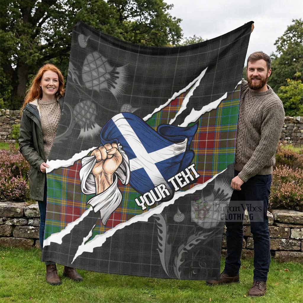 Baxter Tartan Blanket Hands with Scotland National Flags - Tartan Vibes Clothing