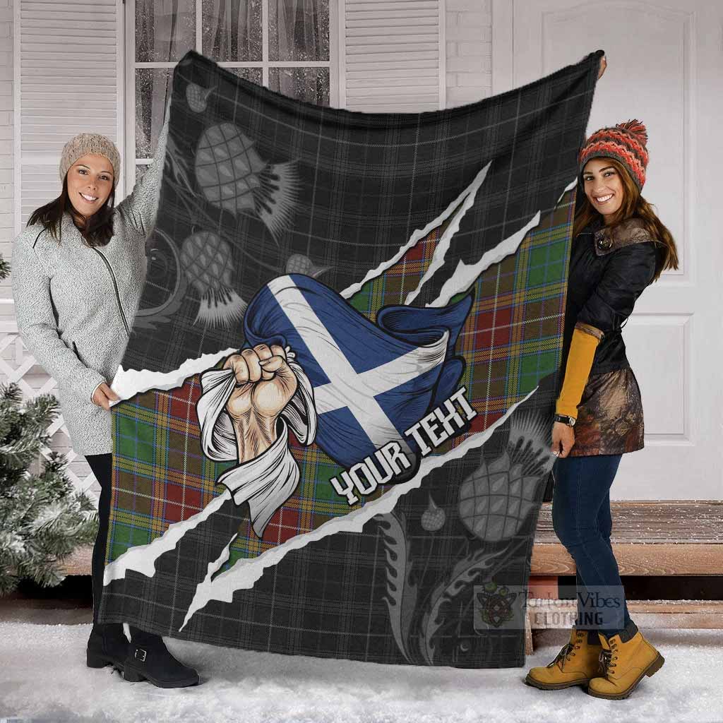 Baxter Tartan Blanket Hands with Scotland National Flags - Tartan Vibes Clothing