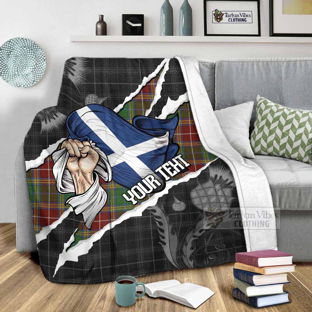 Baxter Tartan Blanket Hands with Scotland National Flags - Tartan Vibes Clothing