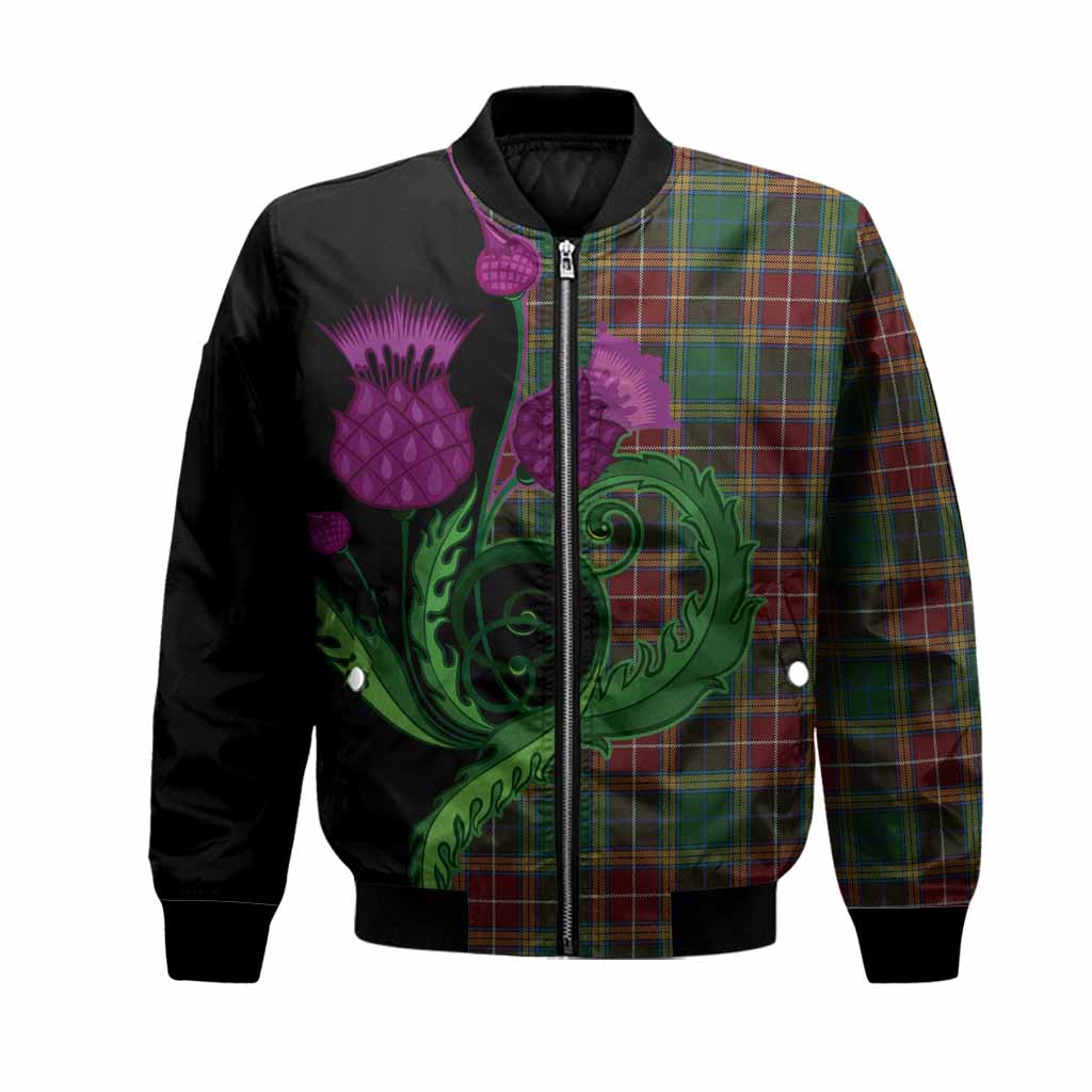 Baxter Tartan Bomber Jacket Traditional Scottish Thistle